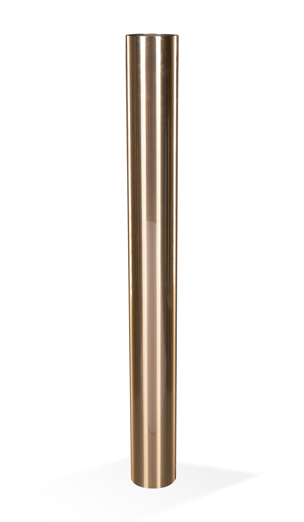 2.0mil Brushed Gold Chrome Metallic Polyester with Permanent Adhesive (#002GB)