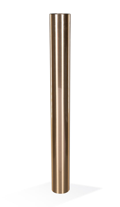 2.0mil Brushed Gold Chrome Metallic Polyester with Permanent Adhesive (#002GB)