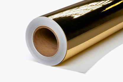 2.0mil Gold Chrome Mirror Metallic Polyester with Permanent Adhesive (#002G)