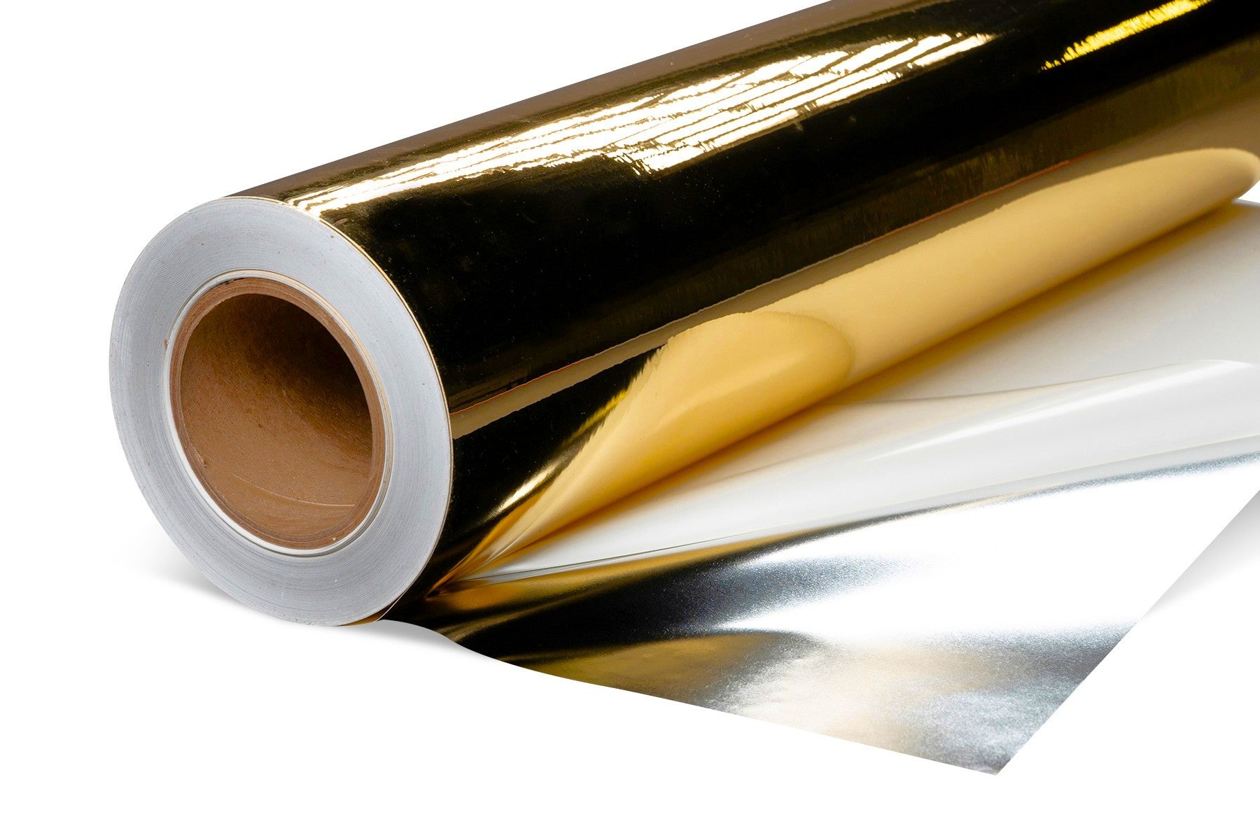 2.0mil Gold Chrome Mirror Metallic Polyester with Permanent Adhesive (#002G)