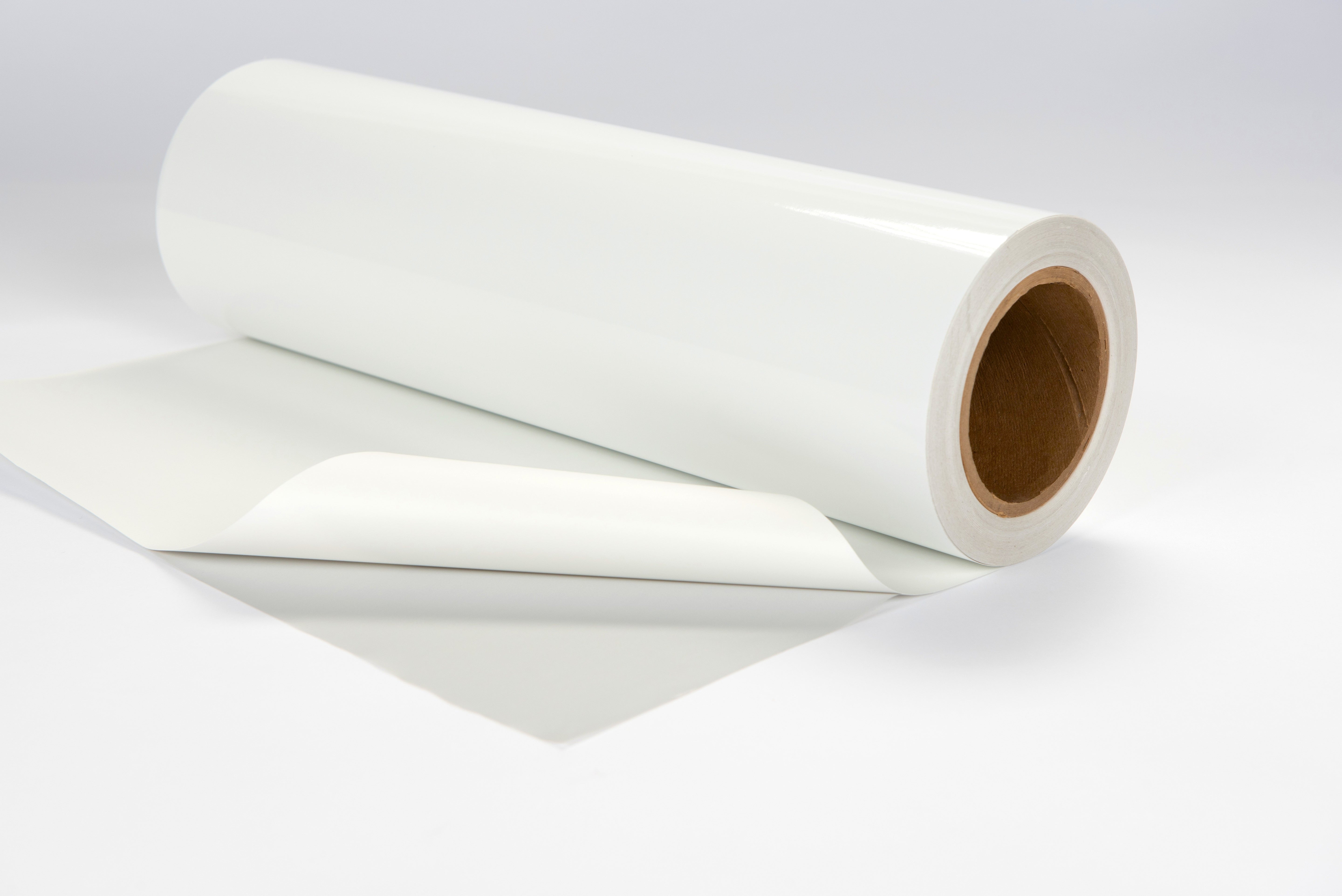 2.0mil Gloss White Cast Vinyl with Gray Slidable Repositionable Air-Egress Adhesive (Vehicle Wrap) (#038)