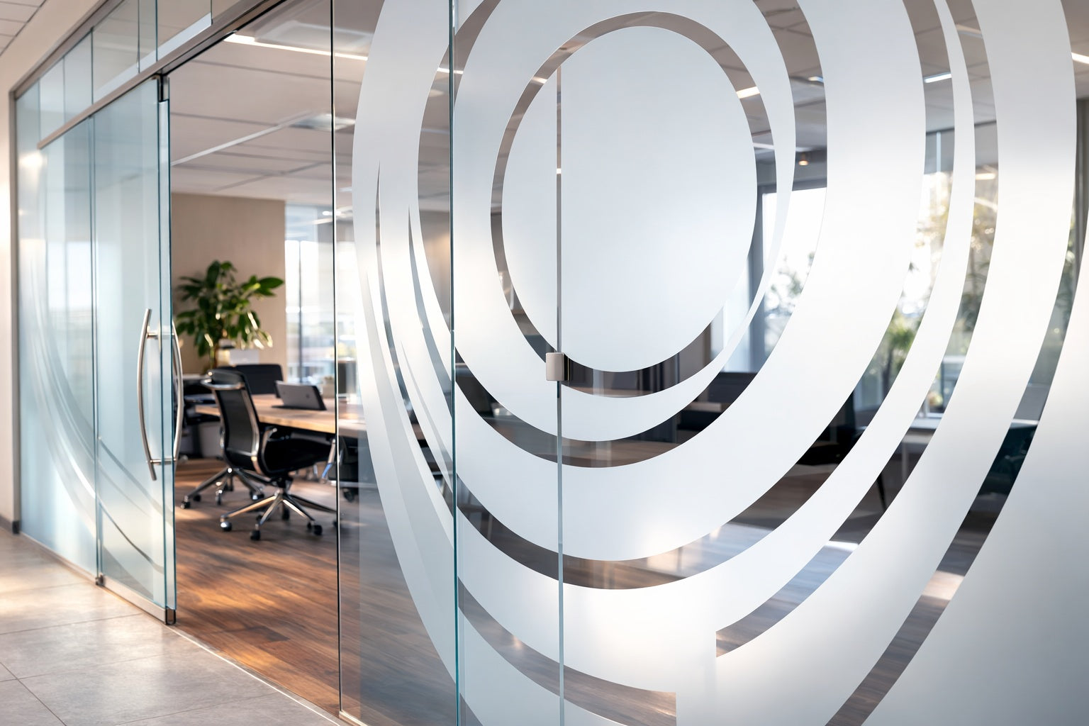 3.0mil Etched-Glass Calendered Vinyl with Permanent Air-Egress Adhesive (7 yr) (#097)