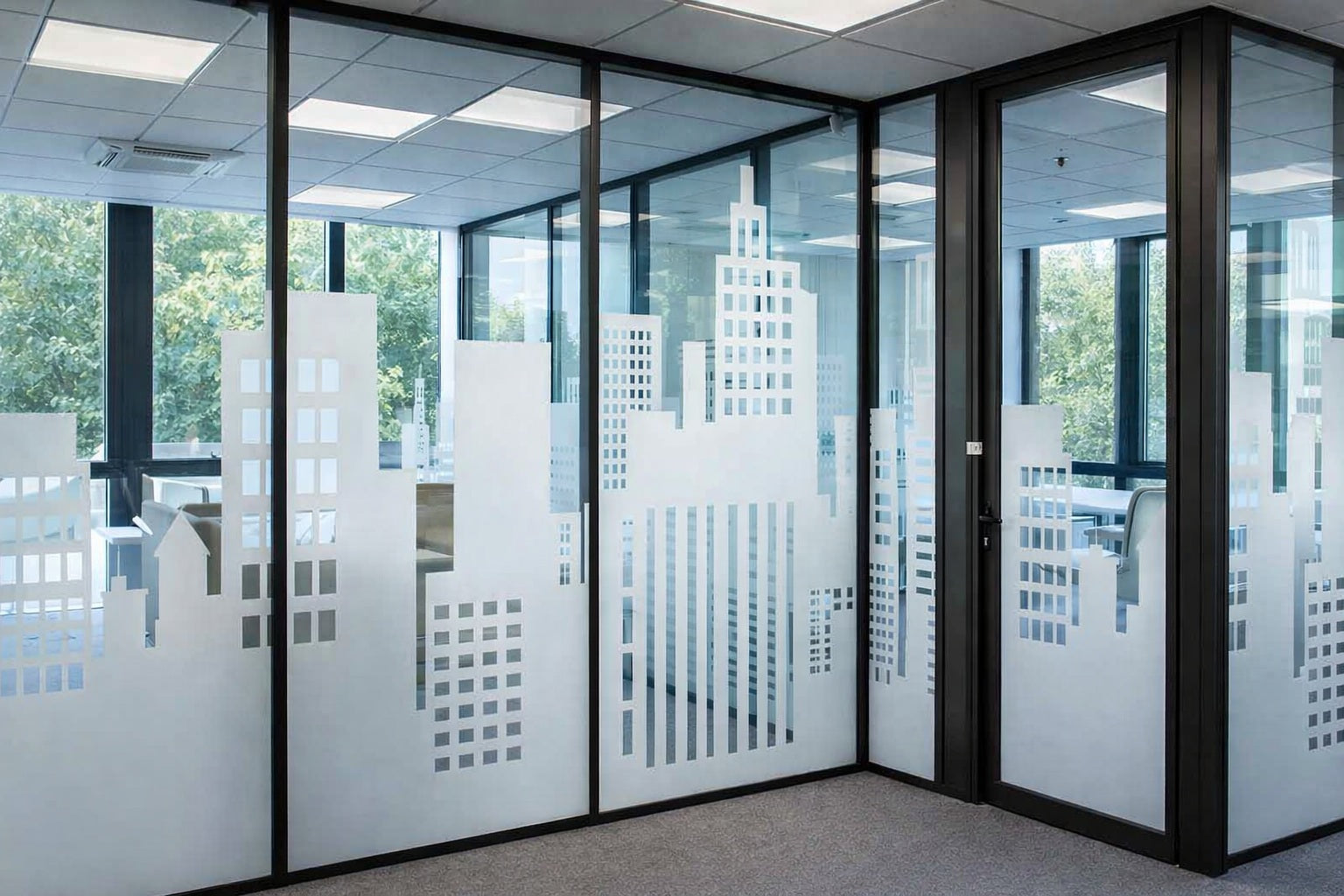 3.0mil Etched-Glass Calendered Vinyl with Permanent Air-Egress Adhesive (7 yr) (#097)