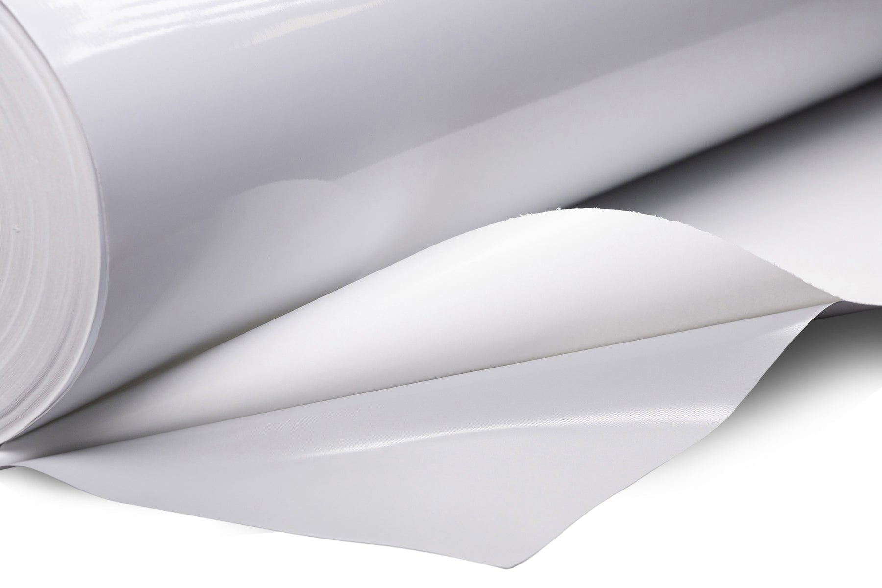 3.0mil Gloss White Calendered Vinyl with Gray Permanent Adhesive (5 yr) (#302G)