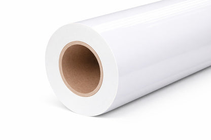 3.0mil Gloss White Calendered Vinyl with Permanent Adhesive (5 yr) (#302)