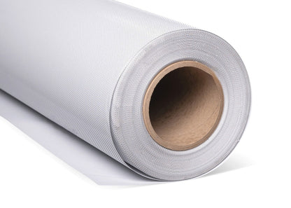 6.0mil Perforated Window Calendered Vinyl (50/50) with (White Print Face w/ Black Back) (#323)