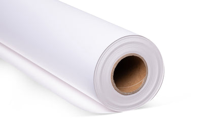 6.4mil Gloss White Polyester Gray-Back Anti-Curl Banner Display Film (#341)