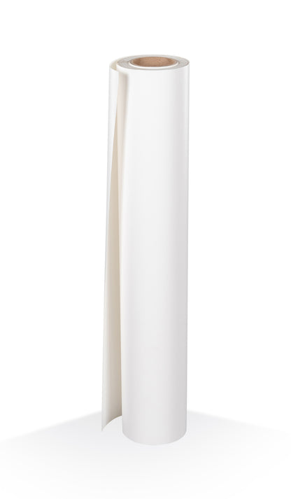 3.2mil Matte White Translucent Backlit Calendered Vinyl with Permanent Adhesive (5 yr) (#422)