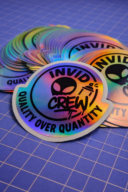6.0mil Rainbow Holographic Semi-Rigid Calendered Vinyl with Permanent Adhesive (1yr) (#567)