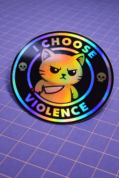 6.0mil Rainbow Holographic Semi-Rigid Calendered Vinyl with Permanent Adhesive (1yr) (#567)