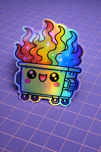 6.0mil Rainbow Holographic Semi-Rigid Calendered Vinyl with Permanent Adhesive (1yr) (#567)