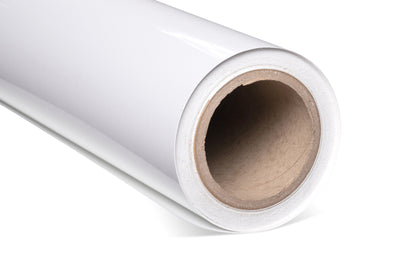 5.0mil Gloss White Calendered Vinyl with Permanent Adhesive (#911)