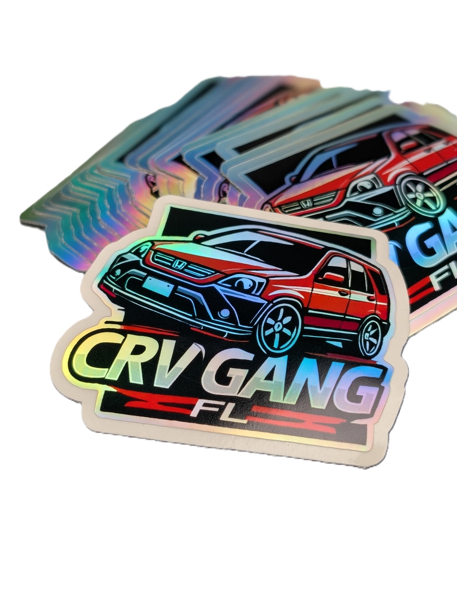 6.0mil Rainbow Holographic Semi-Rigid Calendered Vinyl with Clear Permanent Adhesive (#567) - Image 5