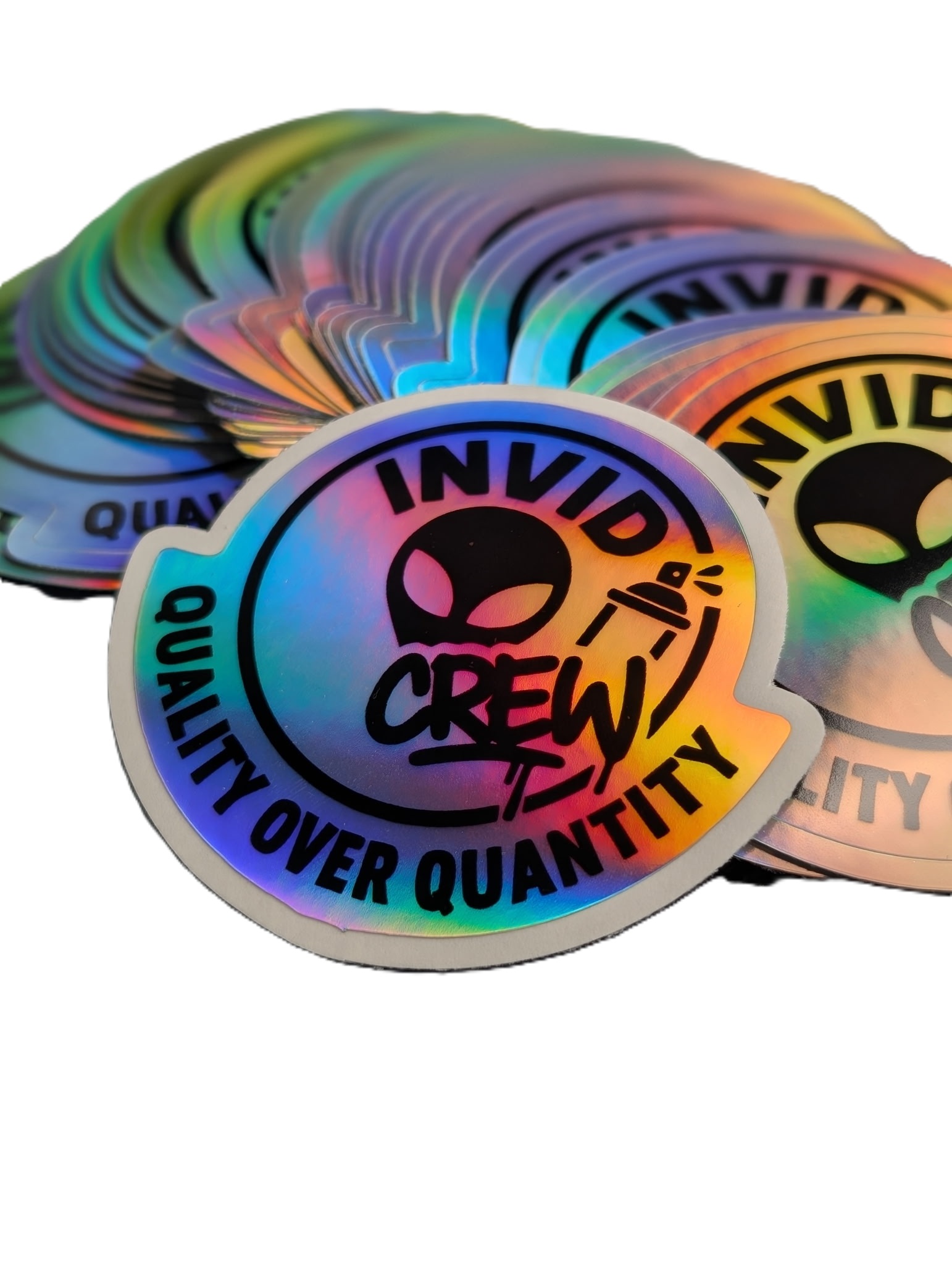 6.0mil Rainbow Holographic Semi-Rigid Calendered Vinyl with Clear Permanent Adhesive (#567) - Image 6
